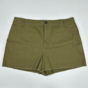 Madewell Women's Green High-Rise Raw Hem Denim Jean Casual Shorts W32-35/L3